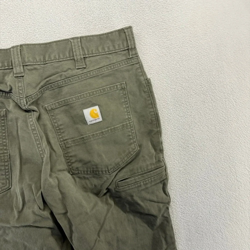 Carhartt Pants Mens 36x30 fits 34x28 Green Relaxed Fit Workwear Utility Canvas